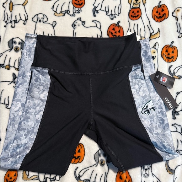 NWT Black Philadelphia Eagles High Waist Logo Two-Pocket Leggings, Size L - Picture 1 of 3